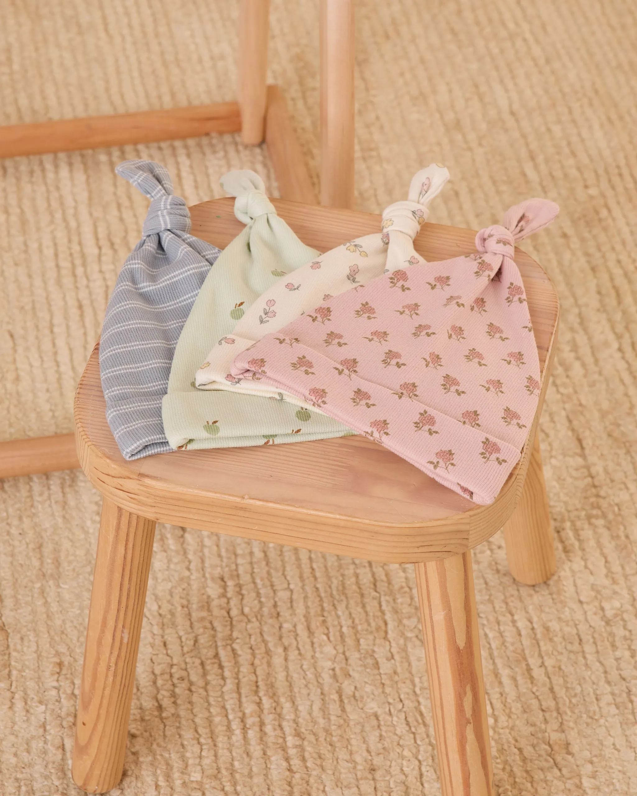 -Knotted Baby Gown   Hat Set || Fleur-