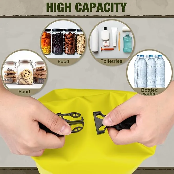 1 Set Bear Food Bag for Camping Ultralight Food Bag Hanging System Includes Waterproof Bear Bag, Nylon Ropes, Hooks for Camping Backpacking
