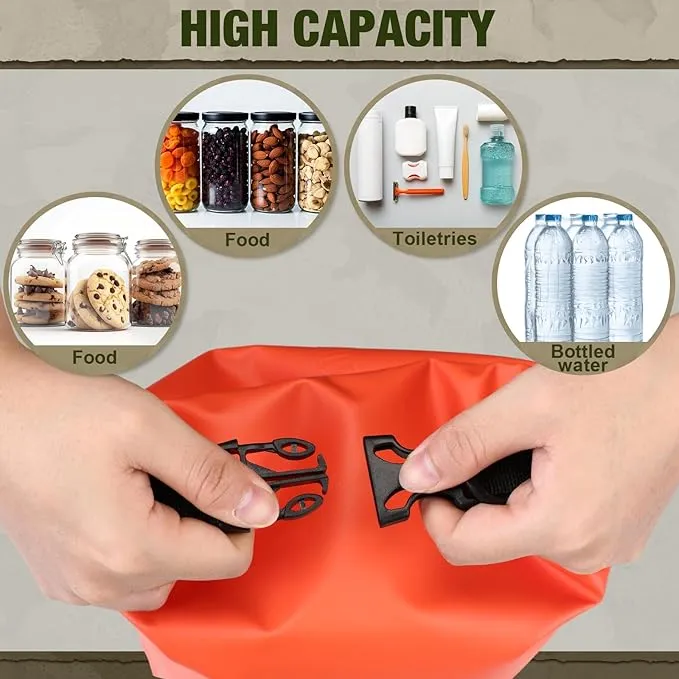 1 Set Bear Food Bag for Camping Ultralight Food Bag Hanging System Includes Waterproof Bear Bag, Nylon Ropes, Hooks for Camping Backpacking