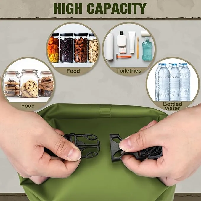 1 Set Bear Food Bag for Camping Ultralight Food Bag Hanging System Includes Waterproof Bear Bag, Nylon Ropes, Hooks for Camping Backpacking