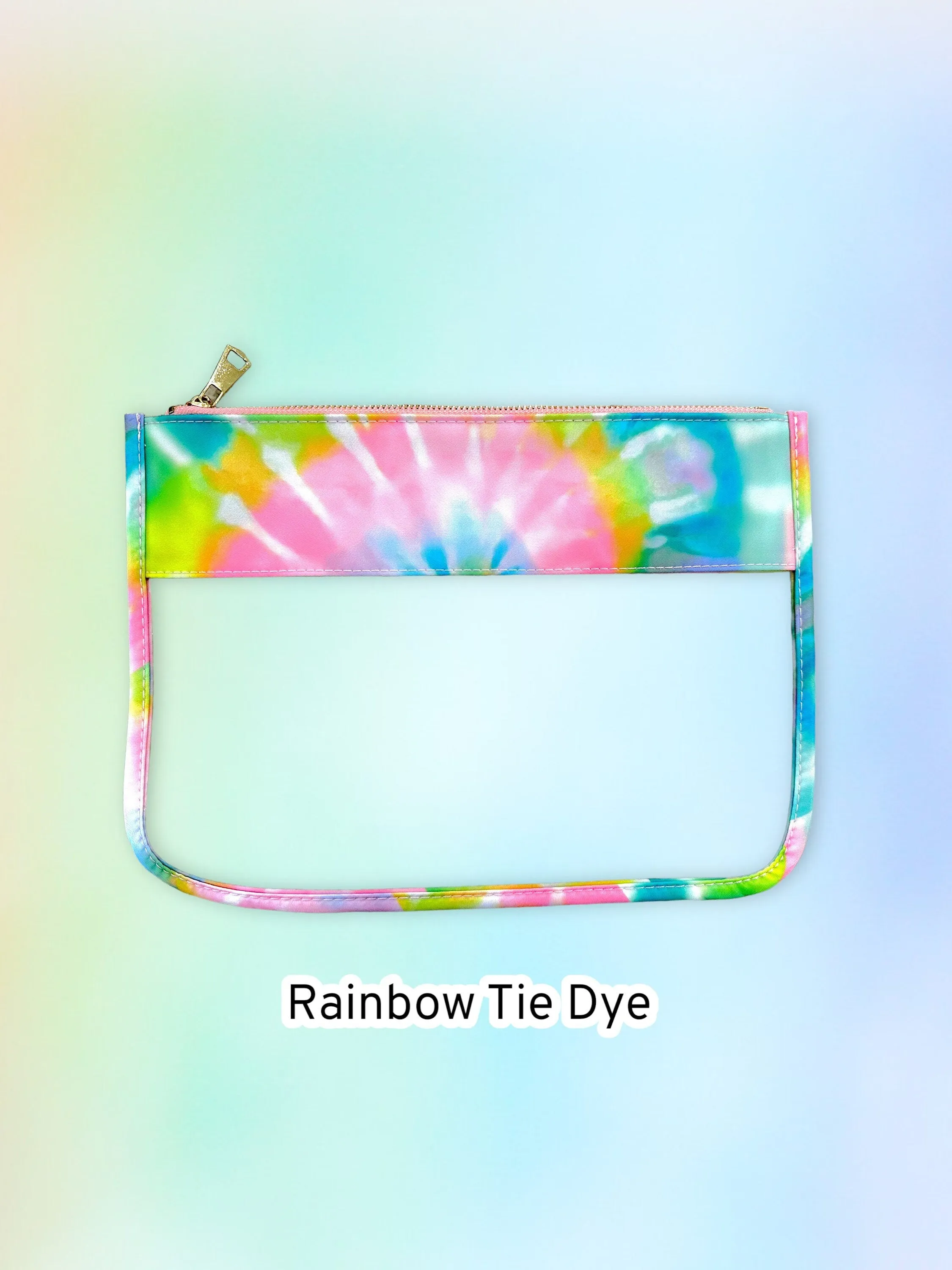 2 Sizes- Clear Nylon Cosmetic Bag - DIY Customizable w Glitter Varsity Letter Initial Patches Makeup Bag Nylon Clear Snacks Pouch- BAG ONLY