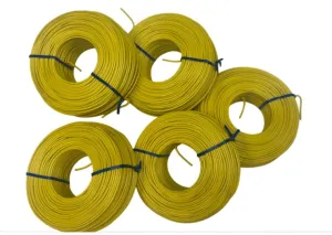 23-655 5 Pack 230ft. 16 Gauge Reinforcement Coil Yellow PVC Coated Tie Wire