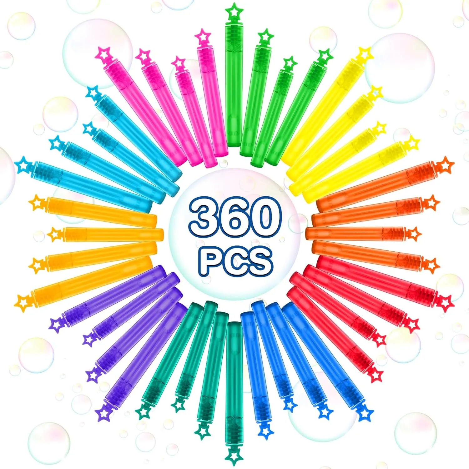 240 Pcs Mini Bubble Wands in 6 Colors, Bulk Party Favors for Kids, Themed Birthday, Christmas, New Year, Valentine, Carnival, School Classroom Prizes for Boys & Girls, Ideal Goodies Bags Stuffers