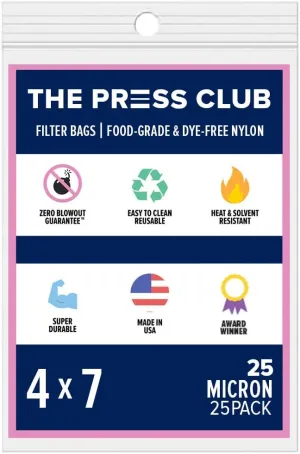 25 Micron | Premium Nylon Tea Filter Bags | 4" x 7" | 25 Pack