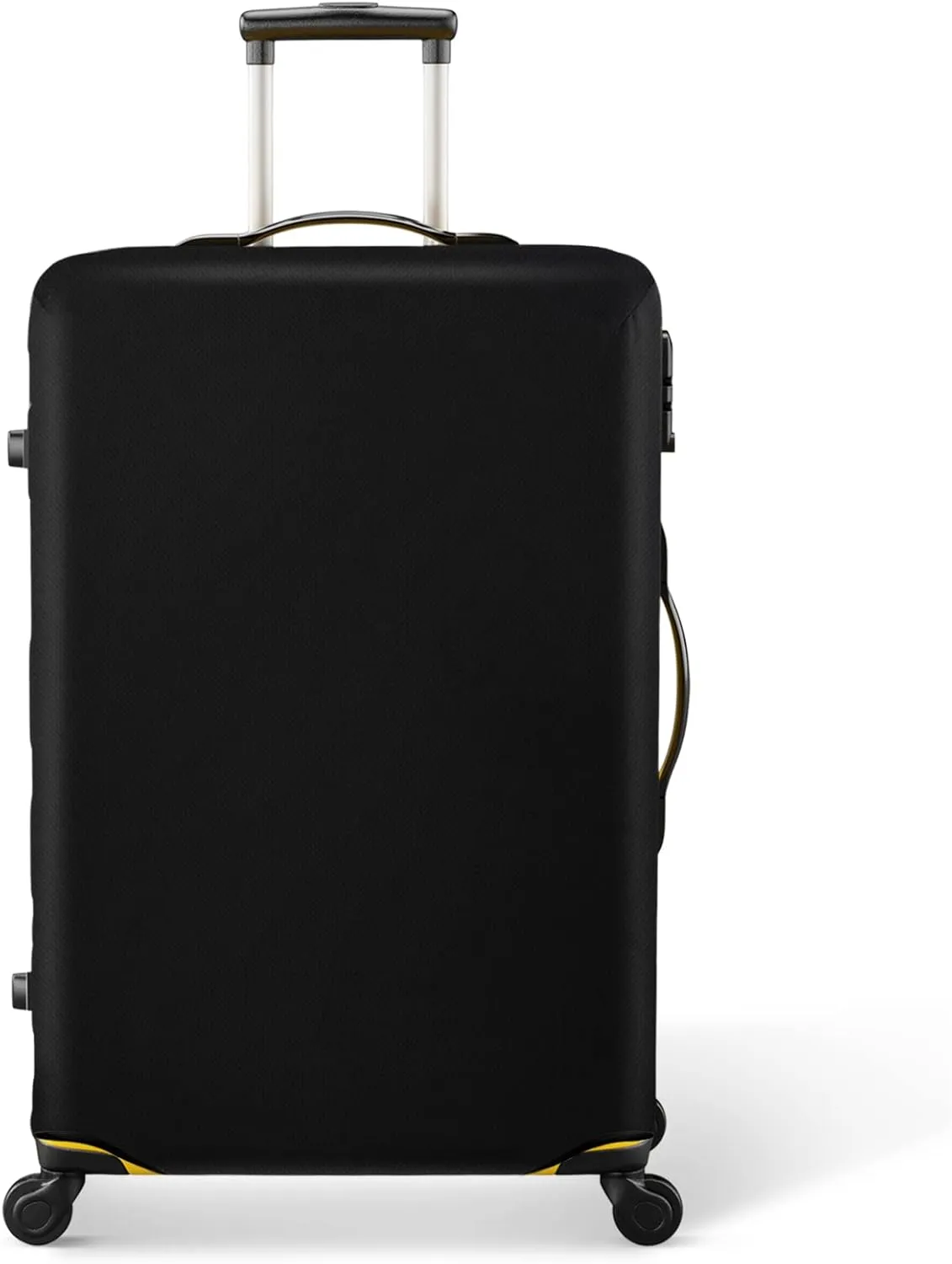 28 Inch PVC Luggage Protector Covers for TSA Approved Clear Suitcase Cover Protector Transparent Luggage Protective Cover Set (Black, Suitable for 28"-29")