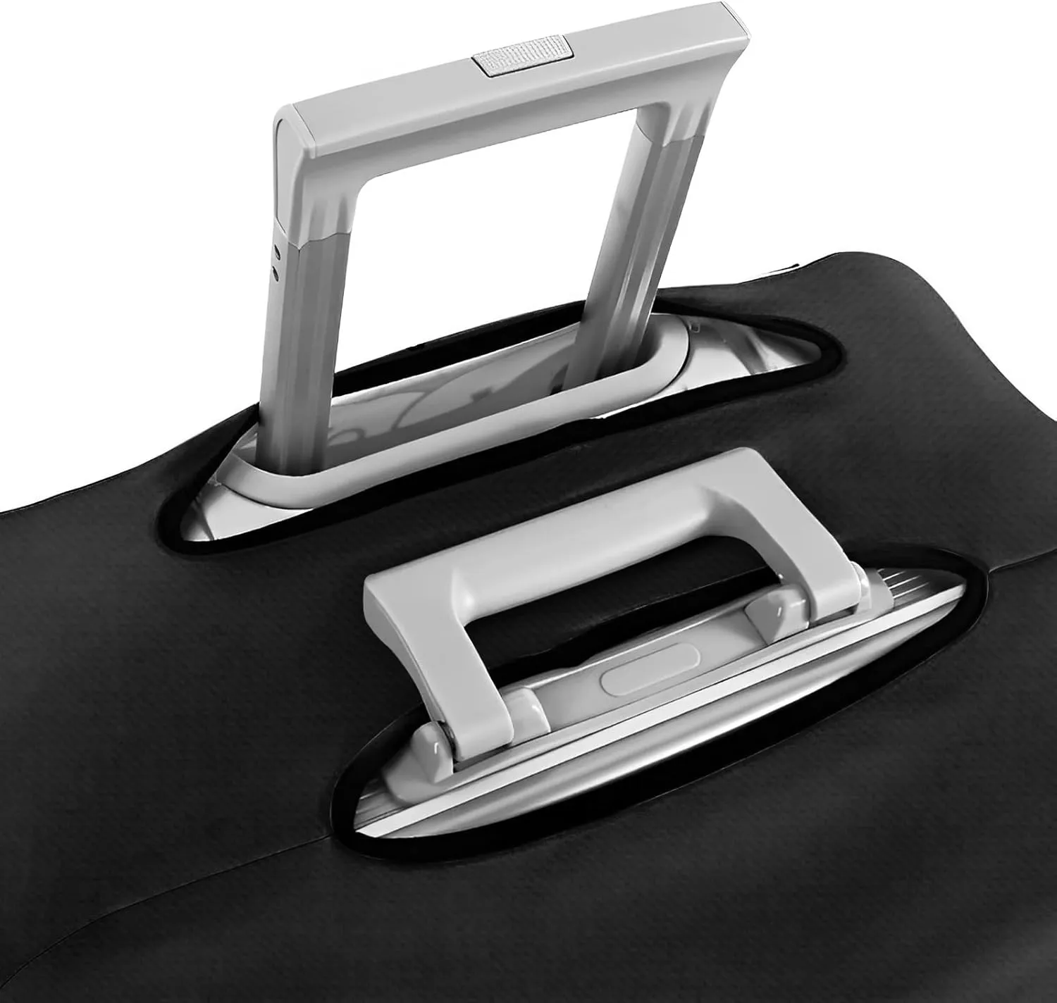 28 Inch PVC Luggage Protector Covers for TSA Approved Clear Suitcase Cover Protector Transparent Luggage Protective Cover Set (Black, Suitable for 28"-29")