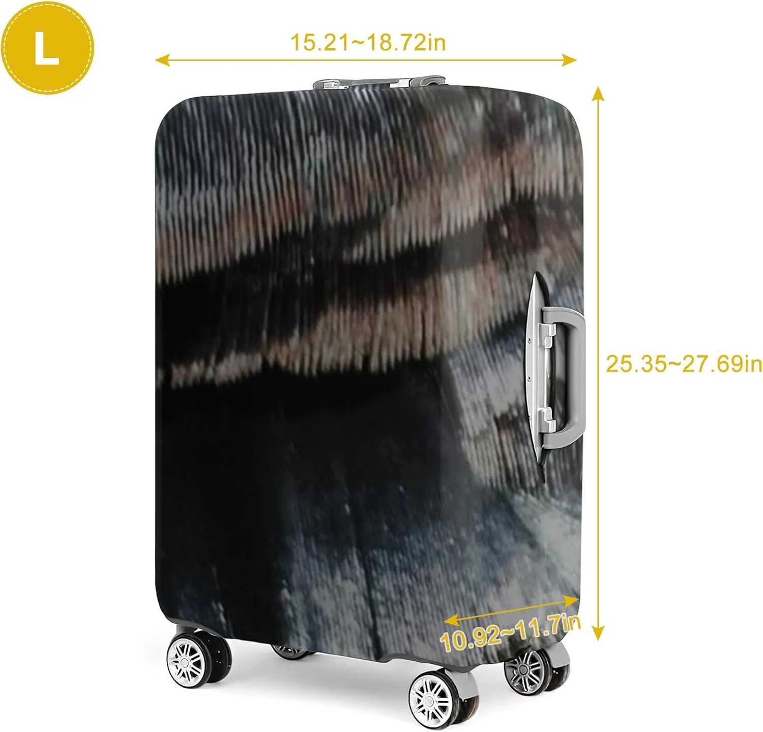 28 Inch PVC Luggage Protector Covers for TSA Approved Clear Suitcase Cover Protector Transparent Luggage Protective Cover Set (Painting, Suitable for 28"-29")