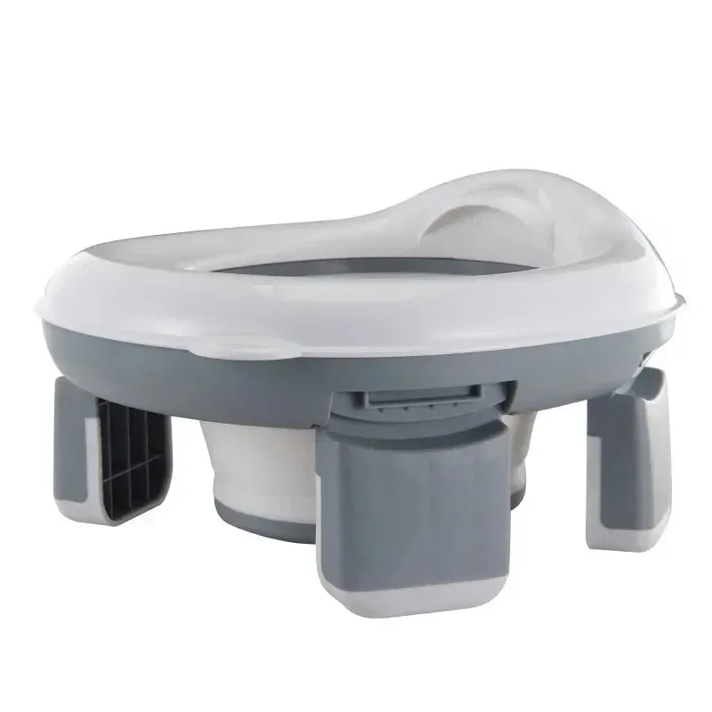 3 in 1 Travel Toilet Seat Foldable Children Potty with Bags Baby Pot Portable Silicone Baby Potty Training Toilet Seat for Kids
