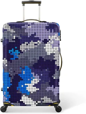 30 Inch PVC Luggage Protector Covers for TSA Approved Clear Suitcase Cover Protector Transparent Luggage Protective Cover Set (Map, Suitable for 30"-31")