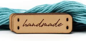 3DP Customized Text Handmade Leather Labels - Mod. C2 - 15 Pieces (48x15 mm, 2 mm thickness)
