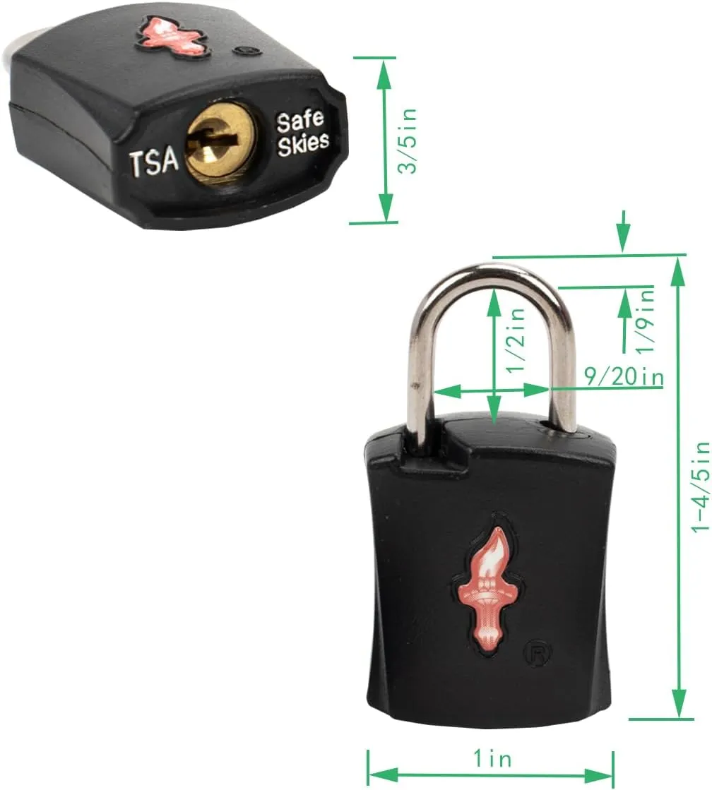 4 Pack TSA Approved Luggage Locks in Family Pack,Suitcase Lock TSA Approved;TSA Approved Travel Lock for Backpacks, Bags and Luggage That Airport Security Will not Clip, 4 Pack Mixed