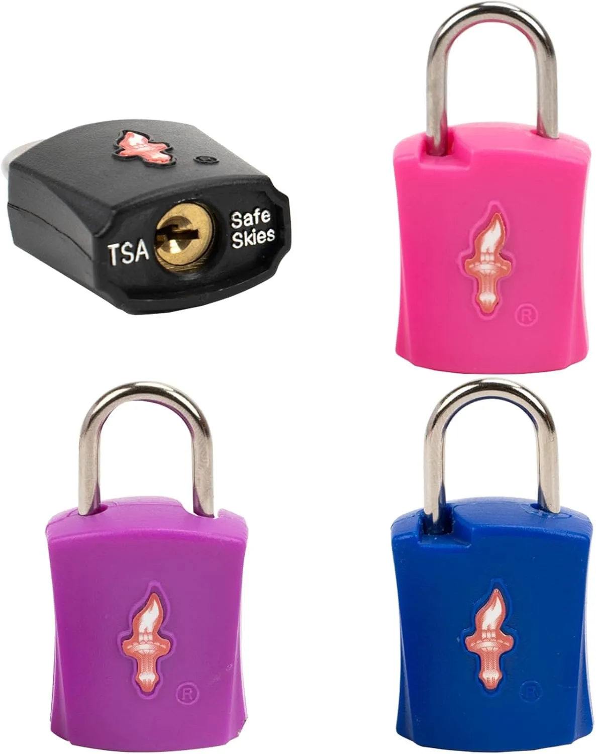 4 Pack TSA Approved Luggage Locks in Family Pack,Suitcase Lock TSA Approved;TSA Approved Travel Lock for Backpacks, Bags and Luggage That Airport Security Will not Clip, 4 Pack Mixed