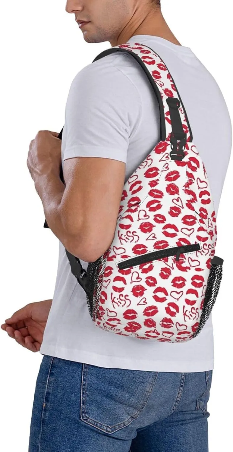 80s Neon Pink Fuchsia Lime Green Leopard Sling Bag Crossbody Bag Casual Chest Bags Travel Shoulder Backpack
