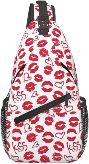 80s Neon Pink Fuchsia Lime Green Leopard Sling Bag Crossbody Bag Casual Chest Bags Travel Shoulder Backpack