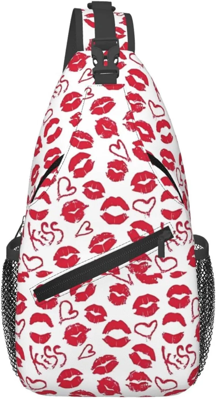 80s Neon Pink Fuchsia Lime Green Leopard Sling Bag Crossbody Bag Casual Chest Bags Travel Shoulder Backpack