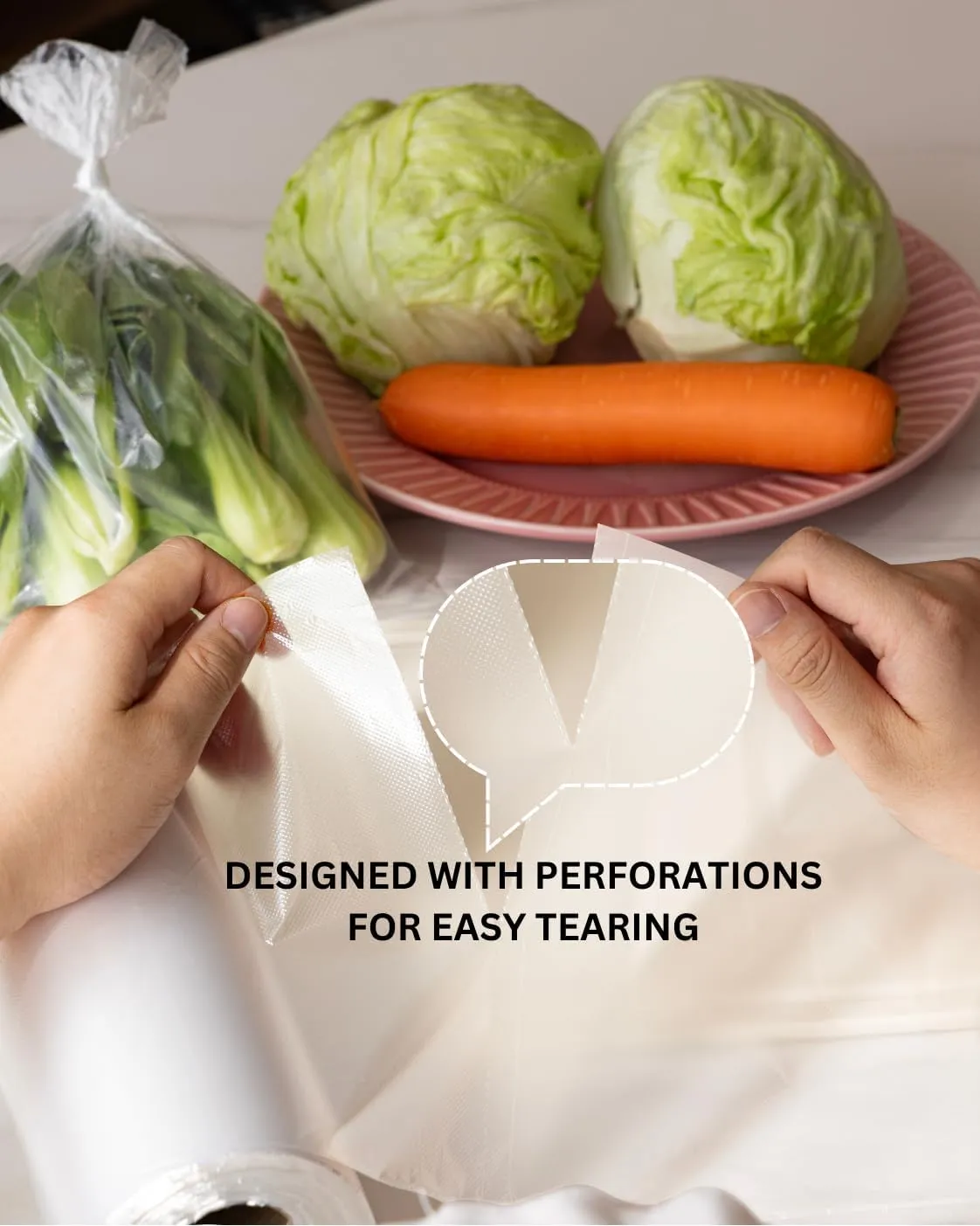 8"x12" & 10"x14" Quart & Gallon Plastic Produce Bags on a Roll- 350 Bags Each (700 Bags), Clear Grocery & Bread Bags, Food Contact Safe (Small & Medium)