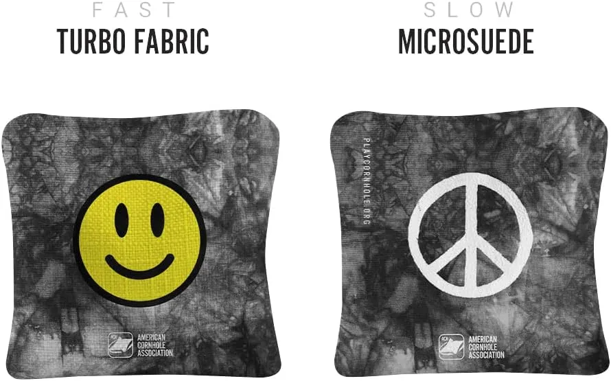 ACA Synergy Pro Professional Cornhole Bags Dual Sided Regulation 6x6 Set of 4 Tie Dye