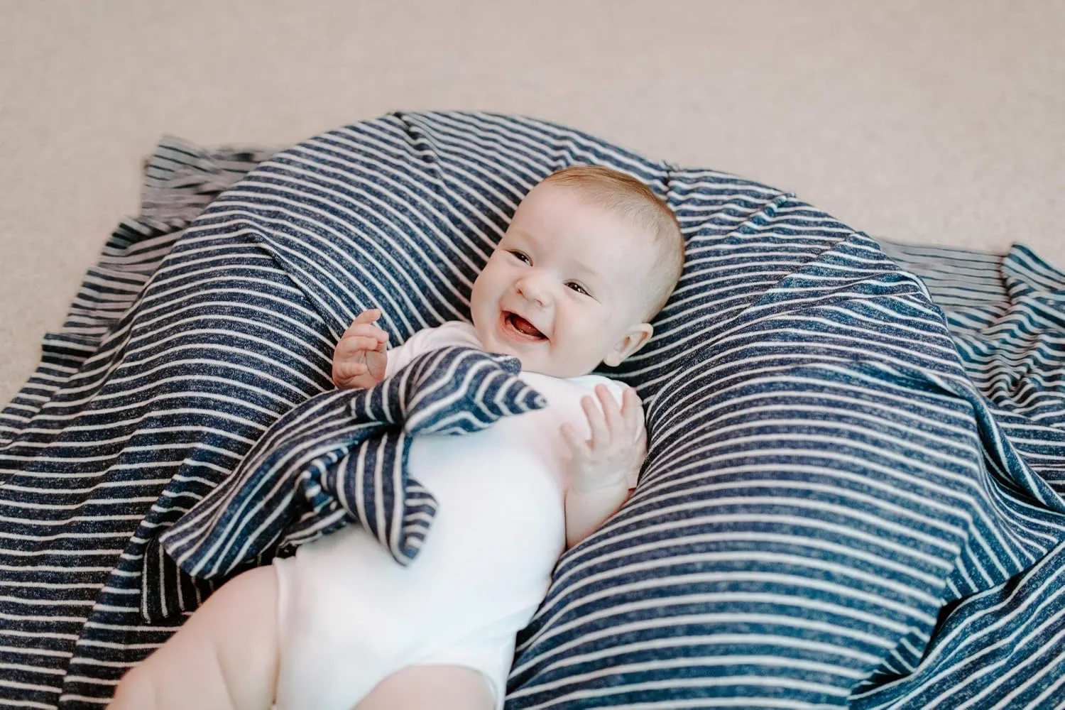 aden   anais Snuggle Knit Baby Swaddle Blanket for Newborn Girl and Boy, Versatile Stroller Cover, Burp Cloth, Nursing Shield, 47 x 47 Inch, Navy Stripe