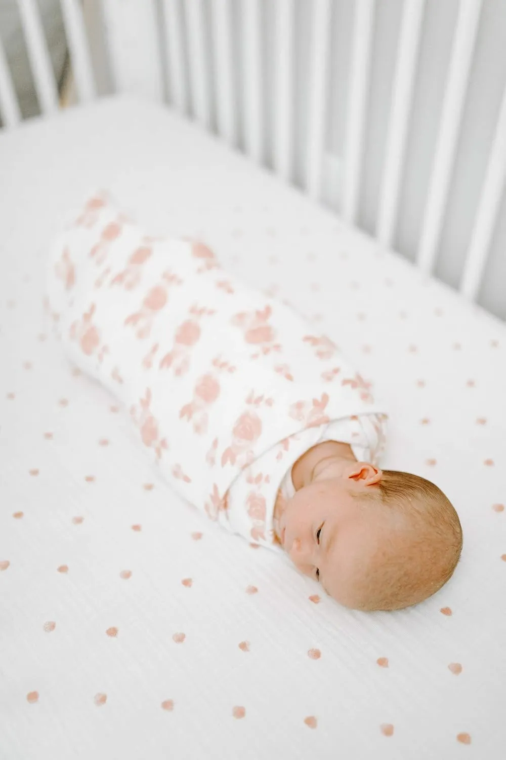 aden   anais Snuggle Knit Baby Swaddle Blanket for Newborn Girl and Boy, Versatile Stroller Cover, Burp Cloth, Nursing Shield, 47 x 47 Inch, Rosettes