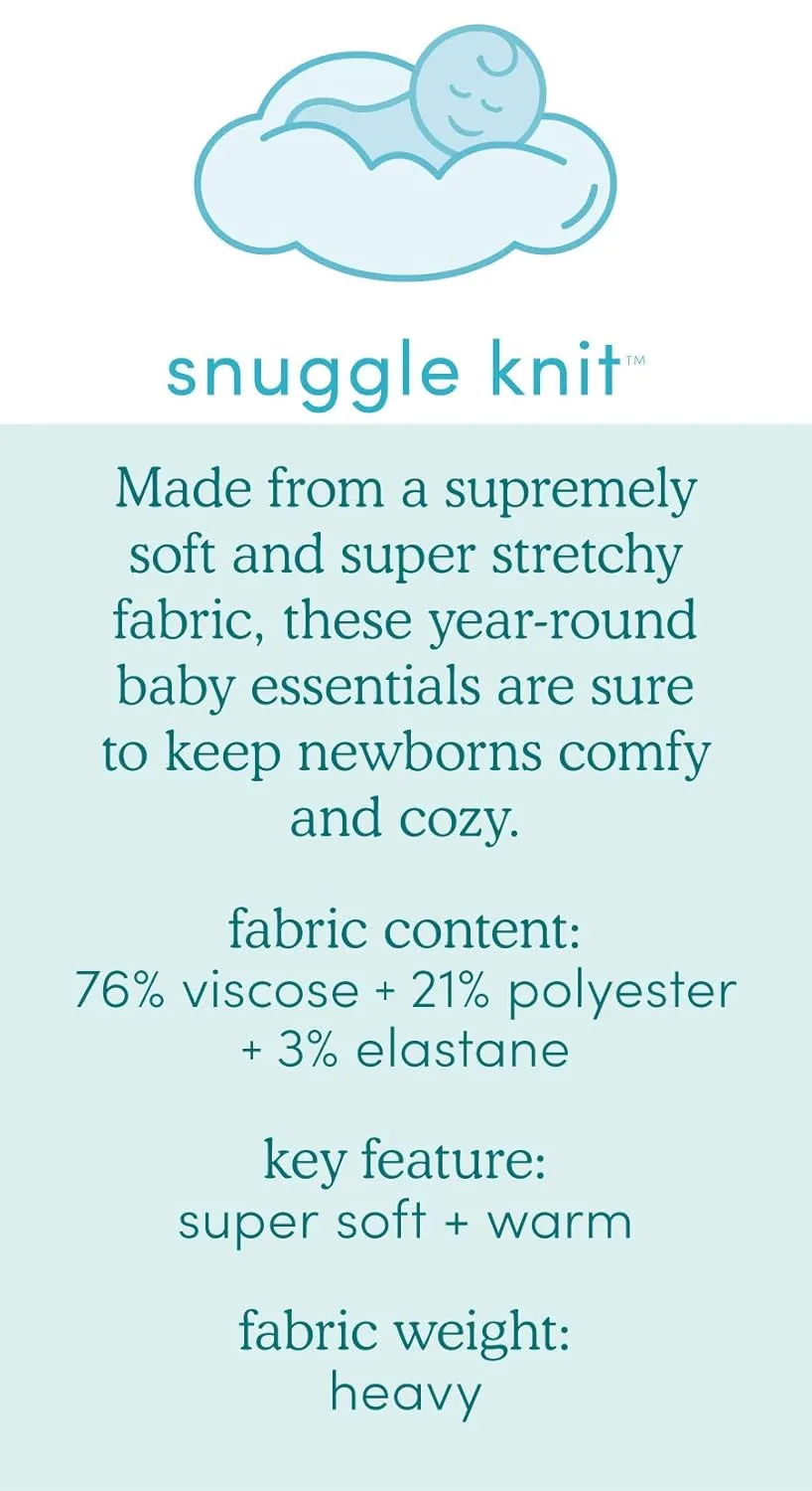 aden   anais Snuggle Knit Knotted Newborn Baby Gown & Hat Set, Rosettes