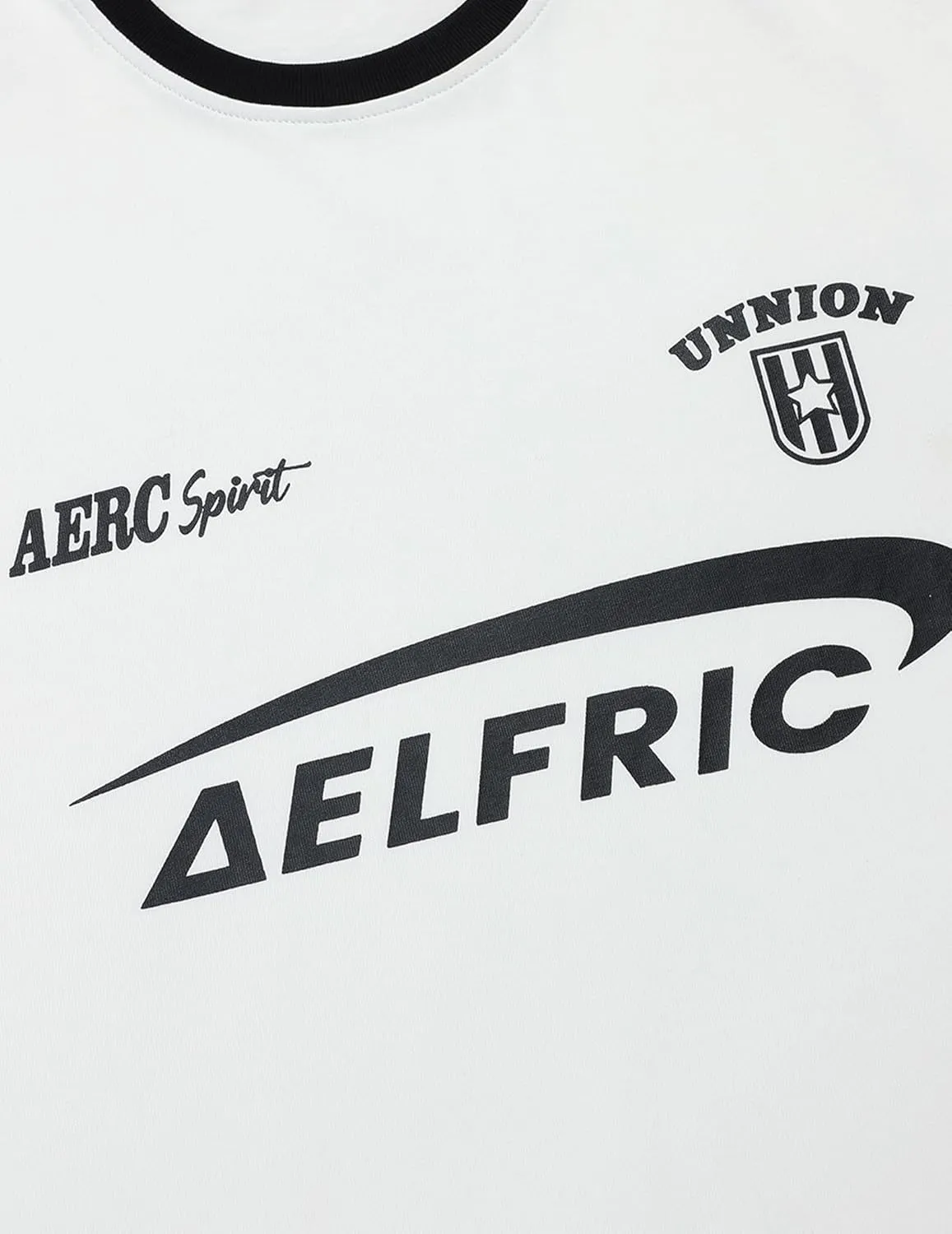 Aelfric Eden Graphic Tees Y2k Women Oversized T Shirts Striped Patchwork Crewneck Unisex Streetwear Tops