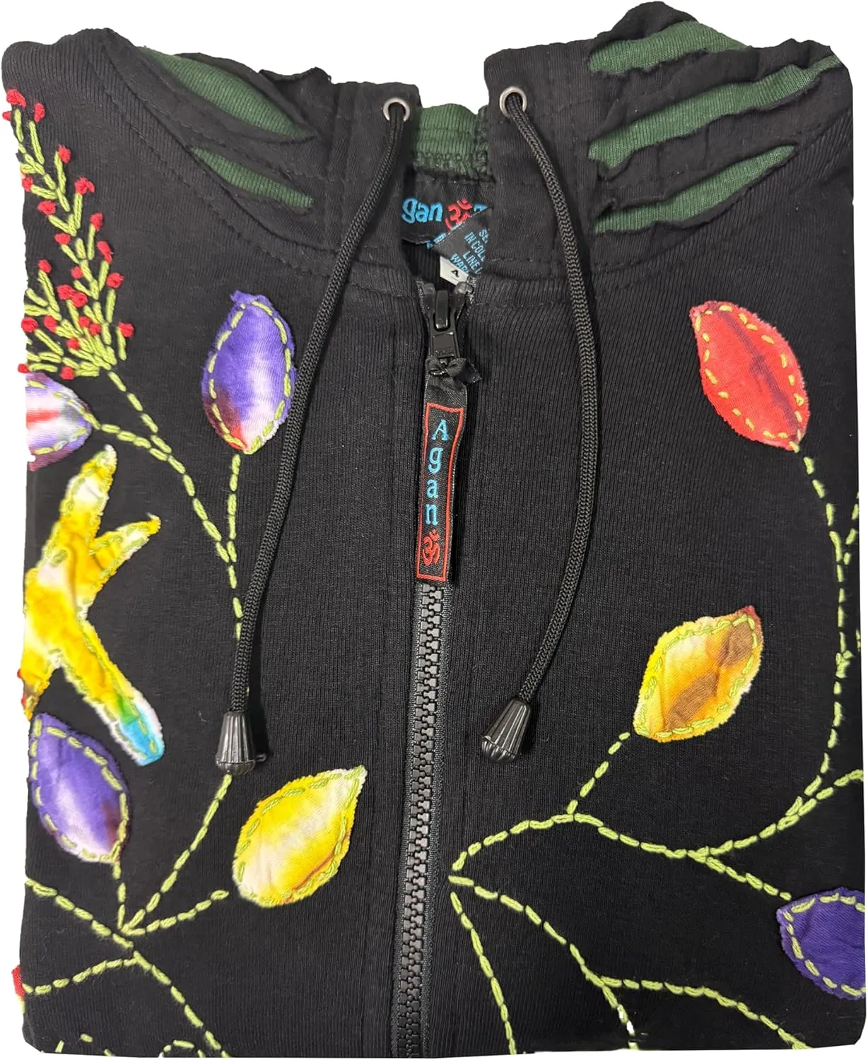 Agan Traders 2025 Summer Bohemian Zip Up Jackets for Women - Tie Dye Patch Distressed Women's Lightweight Hoodie Sweatshirts