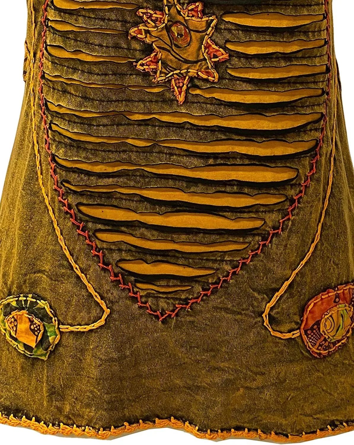 Agan Traders 2025 Summer Gypsy Cap Short Sleeve Bohemian Tops for Women - Light Weight Knit Razor Cut Embroidered Blouse