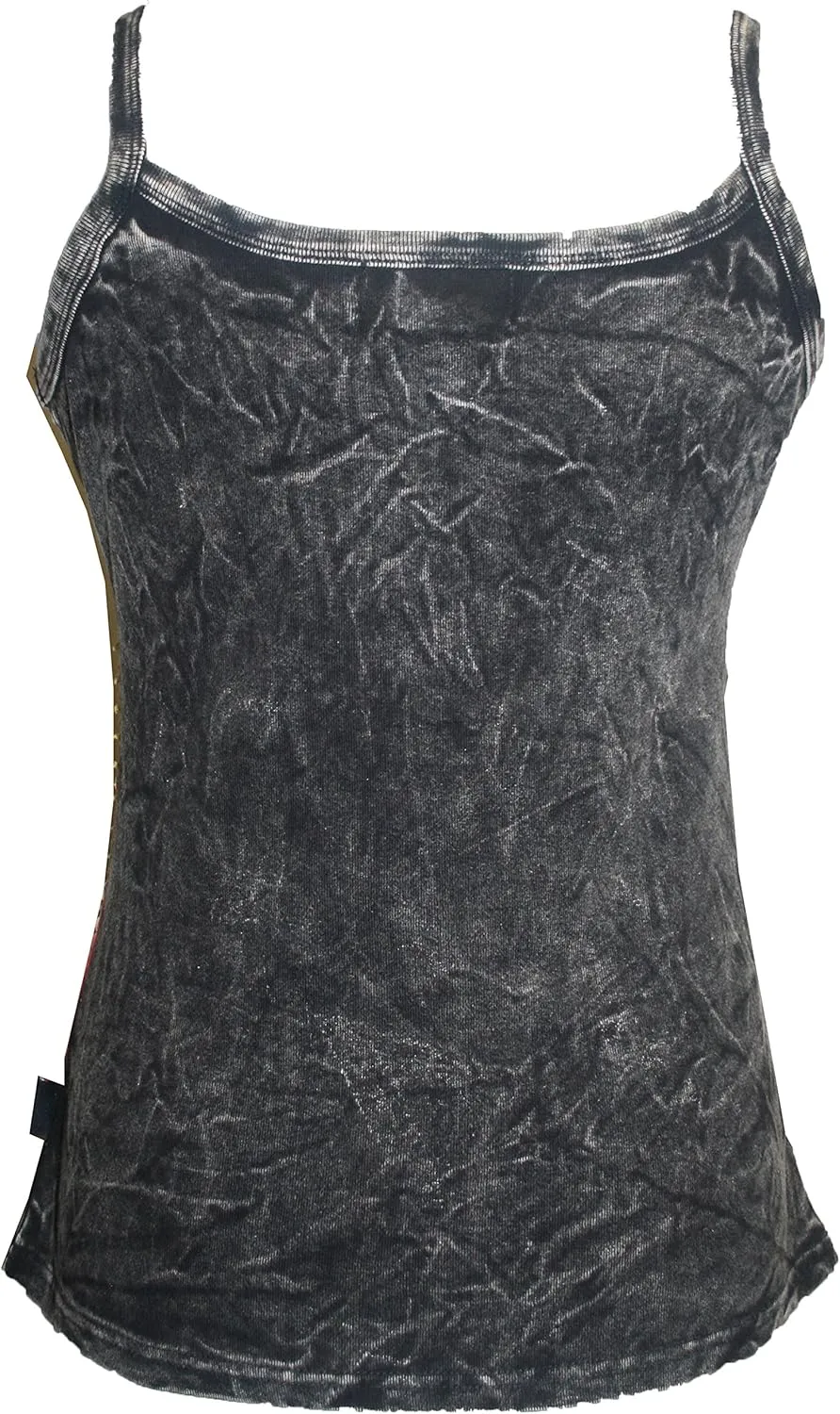 Agan Traders Women's 2025 Summer Knit Stretchy Rib Cotton Funky Boho Gypsy Patchwork Summer Tank Top Cami