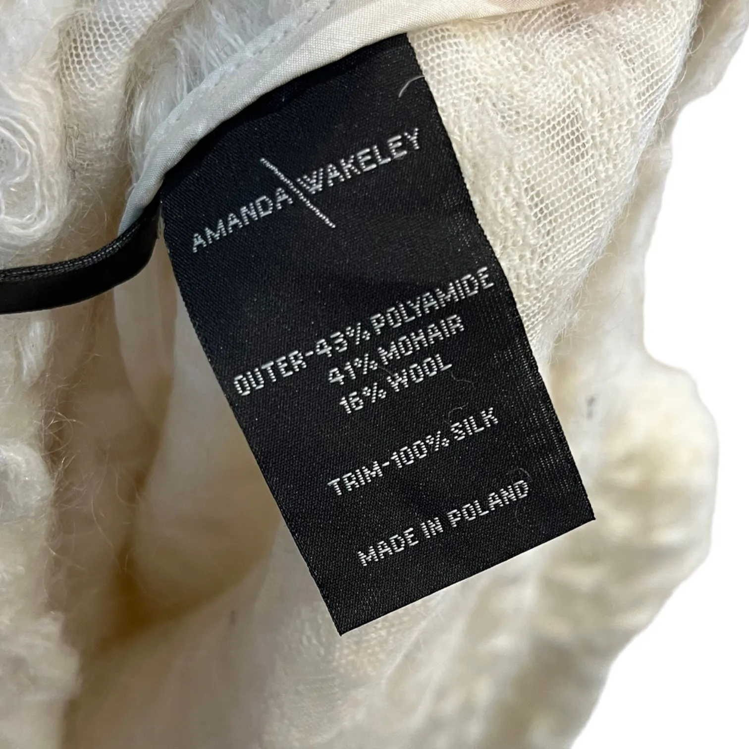 Amanda Wakeley Cream Mohair Cardigan
