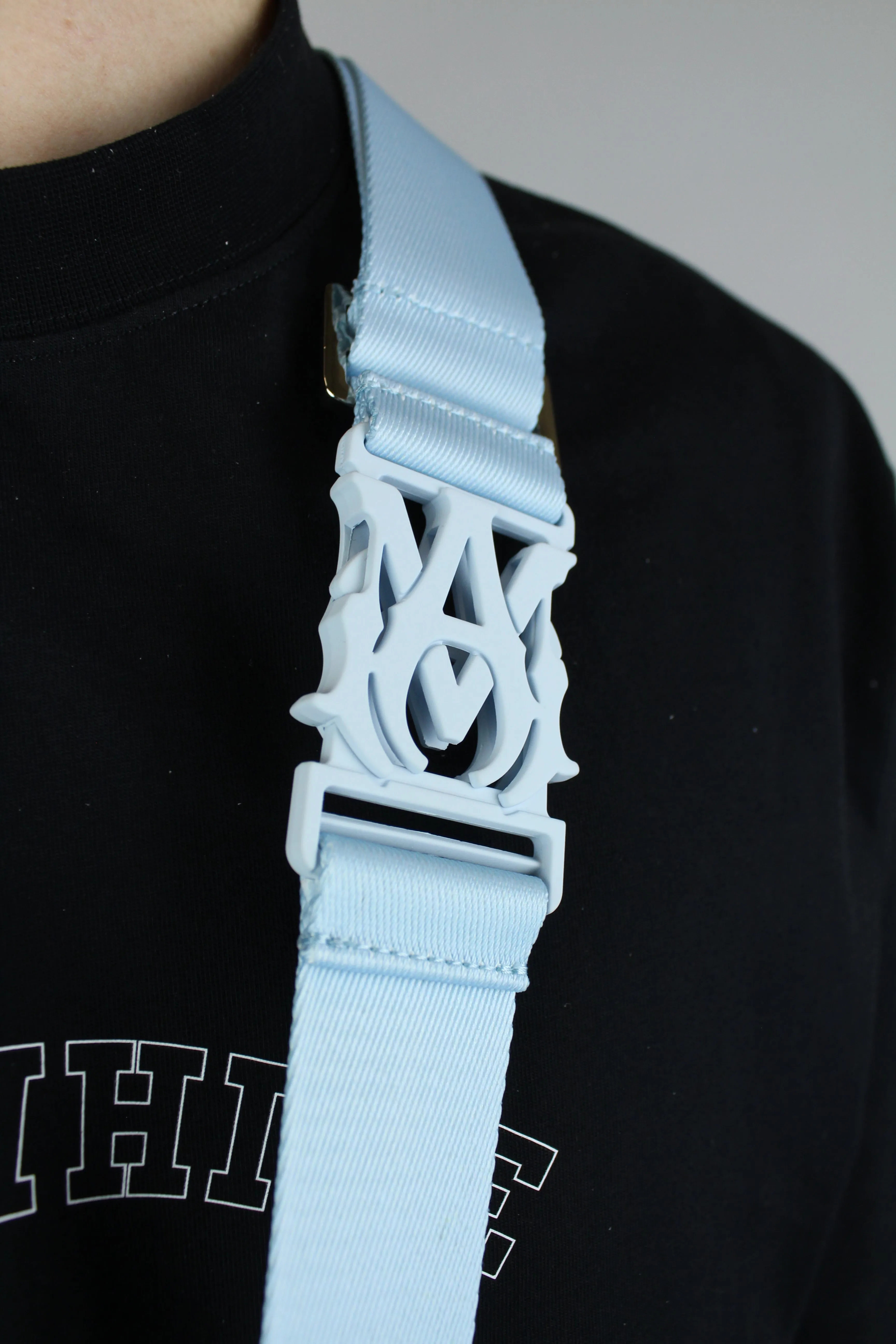 Amiri Tie Dye Jacquard Camera Case 'Baby Blue'