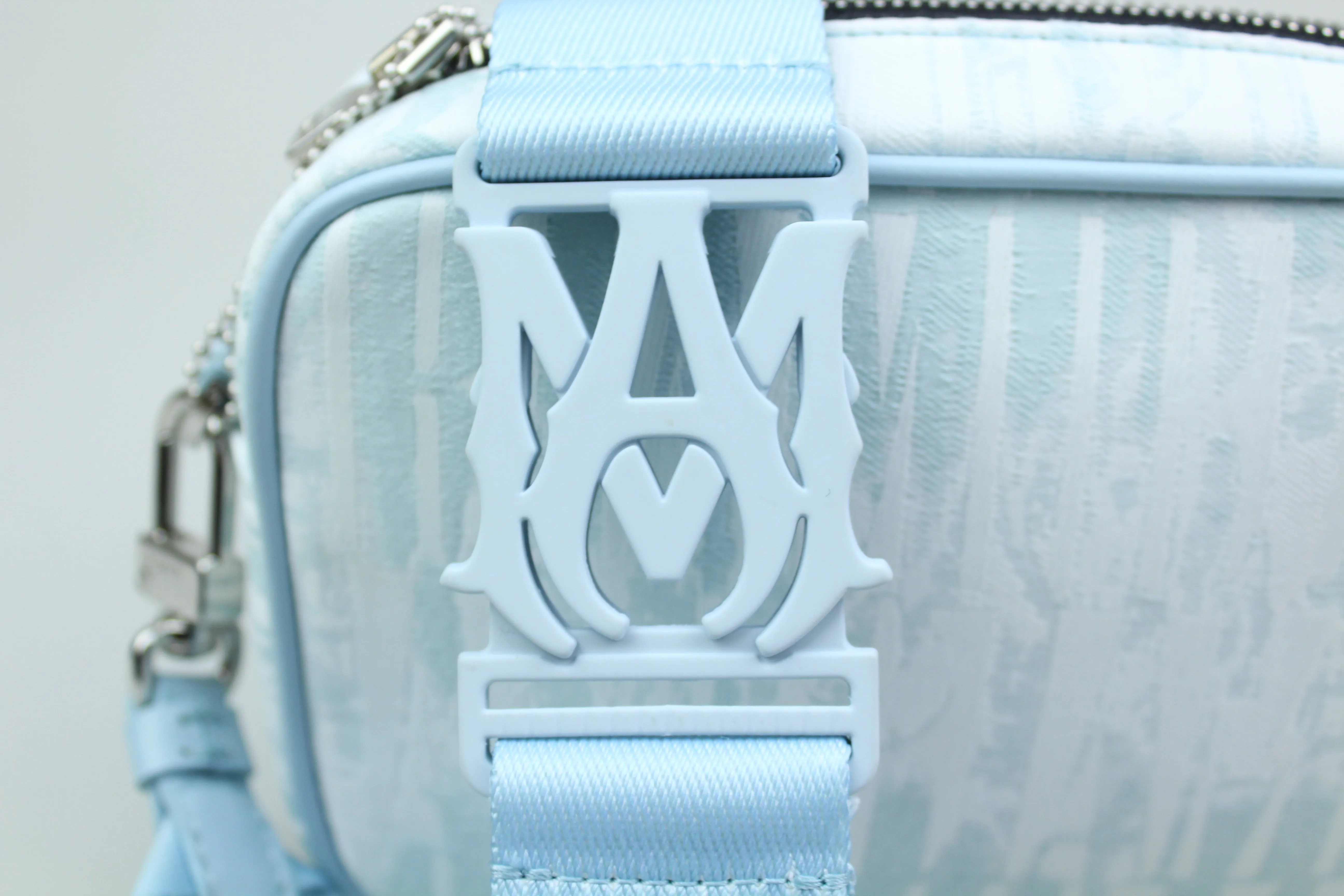 Amiri Tie Dye Jacquard Camera Case 'Baby Blue'