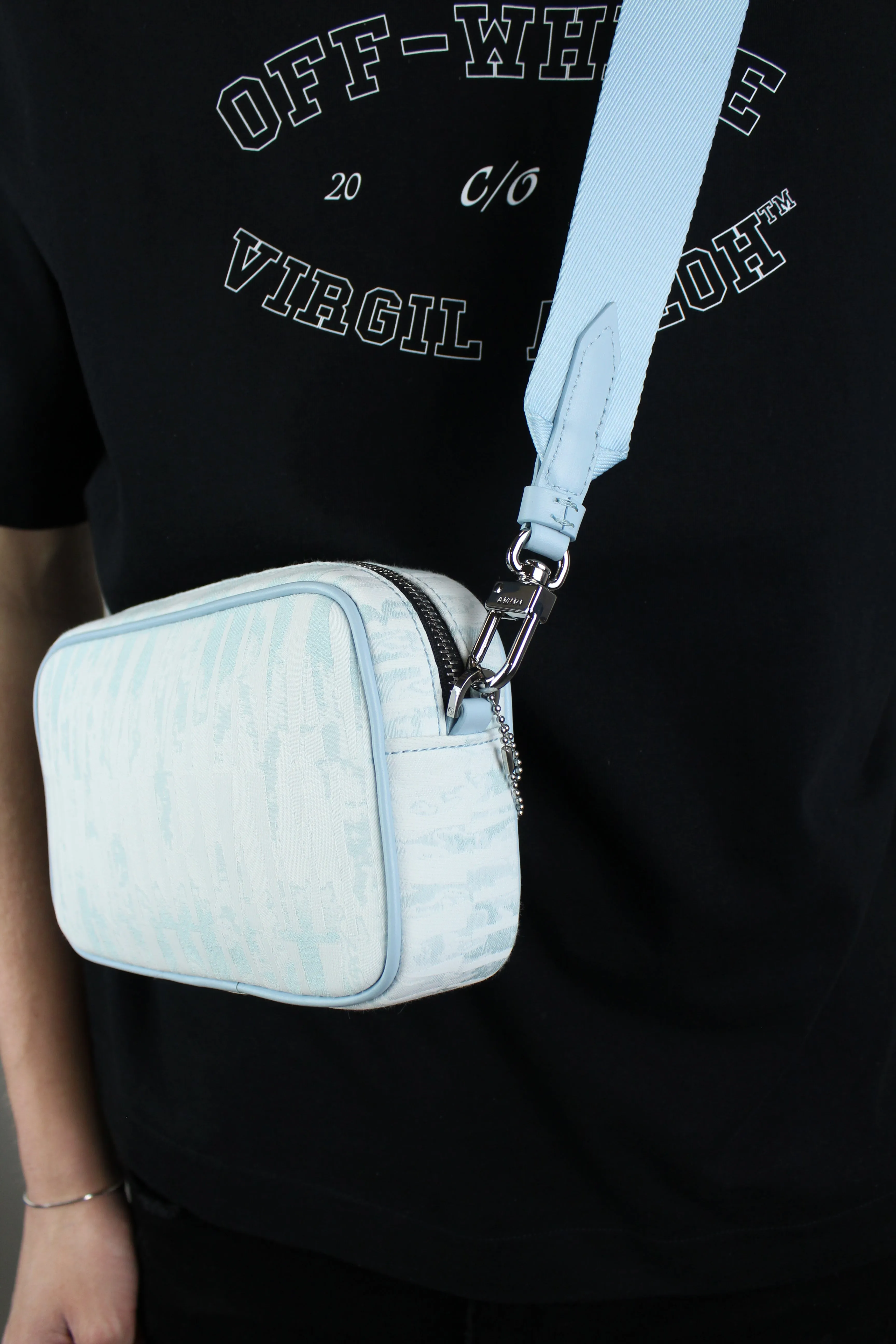 Amiri Tie Dye Jacquard Camera Case 'Baby Blue'