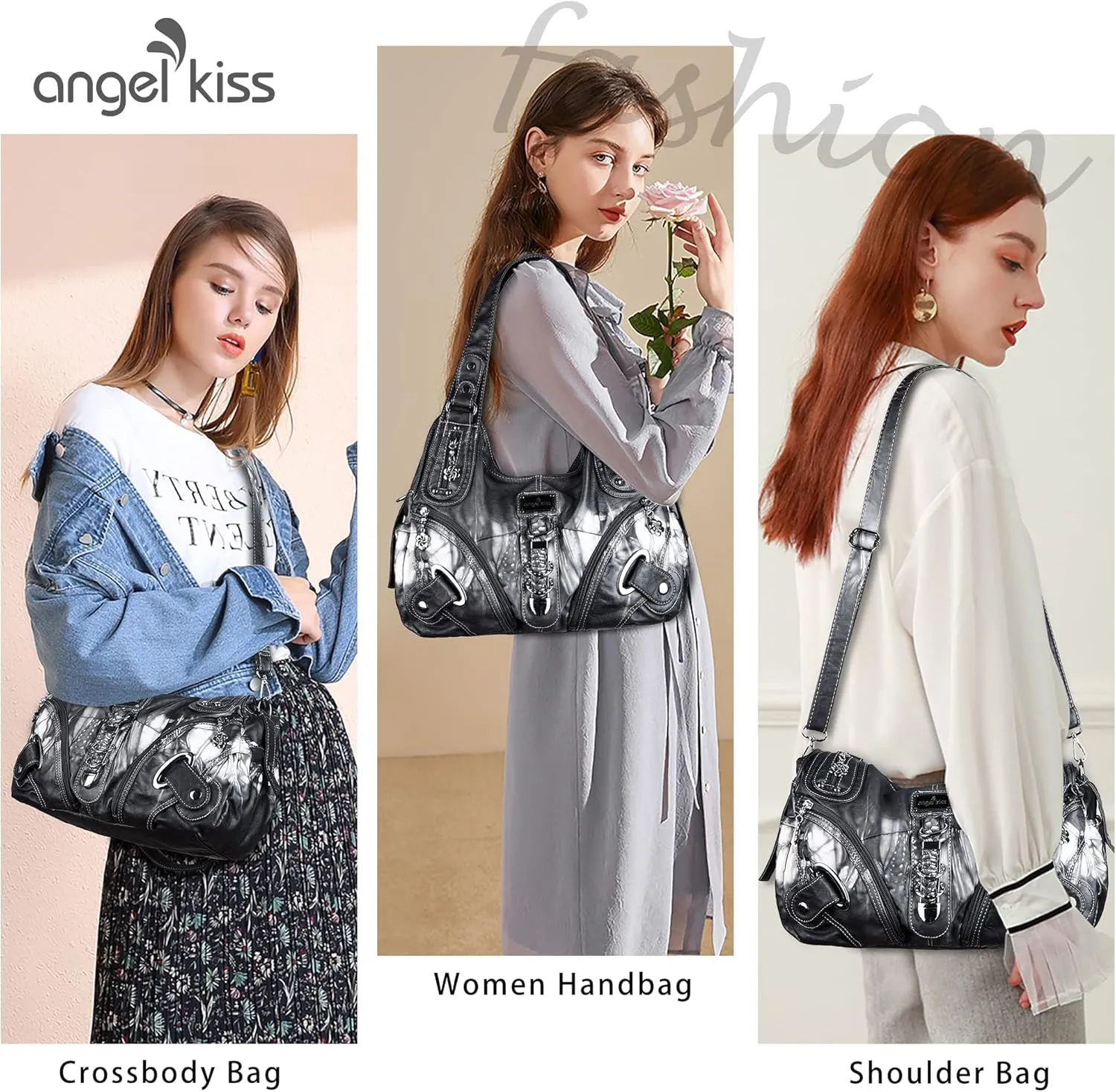 Angelkiss Hobo Purses and handbags for Women Satchel Handbag Women Purses Large Daily Shoulder Bags