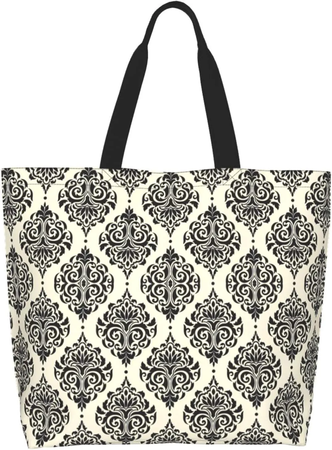 Animal Tiger Leopard Print Rose Flower Print Shoulder Bag For Women Shopping Bags Tote Bag Large Storage Grocery Bags
