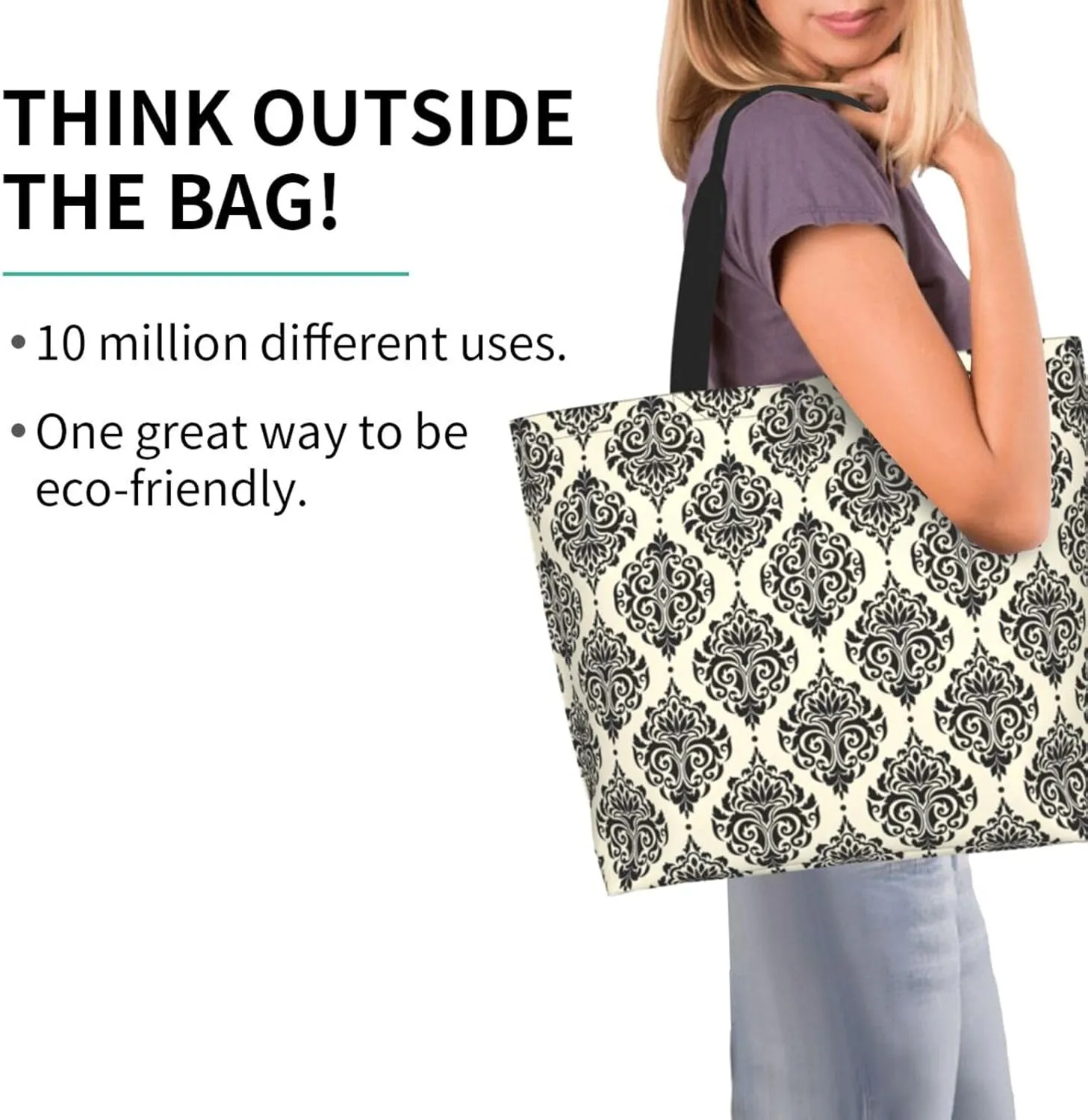 Animal Tiger Leopard Print Rose Flower Print Shoulder Bag For Women Shopping Bags Tote Bag Large Storage Grocery Bags