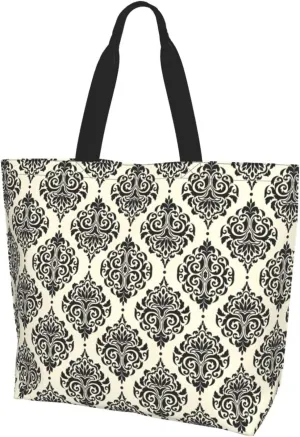 Animal Tiger Leopard Print Rose Flower Print Shoulder Bag For Women Shopping Bags Tote Bag Large Storage Grocery Bags