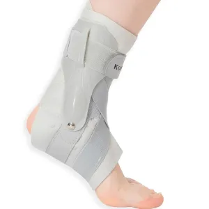 Ankle Brace with Side Stabilizers - Adjustable Ankle Support Sprained Ankle Brace for Ankle Sprained, Achilles Tendon, Plantar Fasciitis, Injury Recovery, Ankles Support for Running, Basketball, Football (Gray, Large)