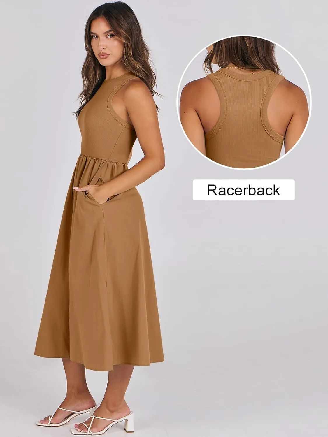 ANRABESS Womens 2025 Summer Casual Maxi Dress A line Tiered Flowy Short Sleeve Crewneck T Shirt Beach Travel Long Dresses