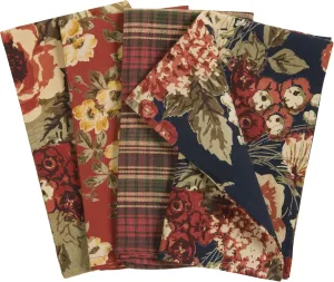 April Cornell Napkins, Vintage Harvest Patchwork Navy, Set of 4