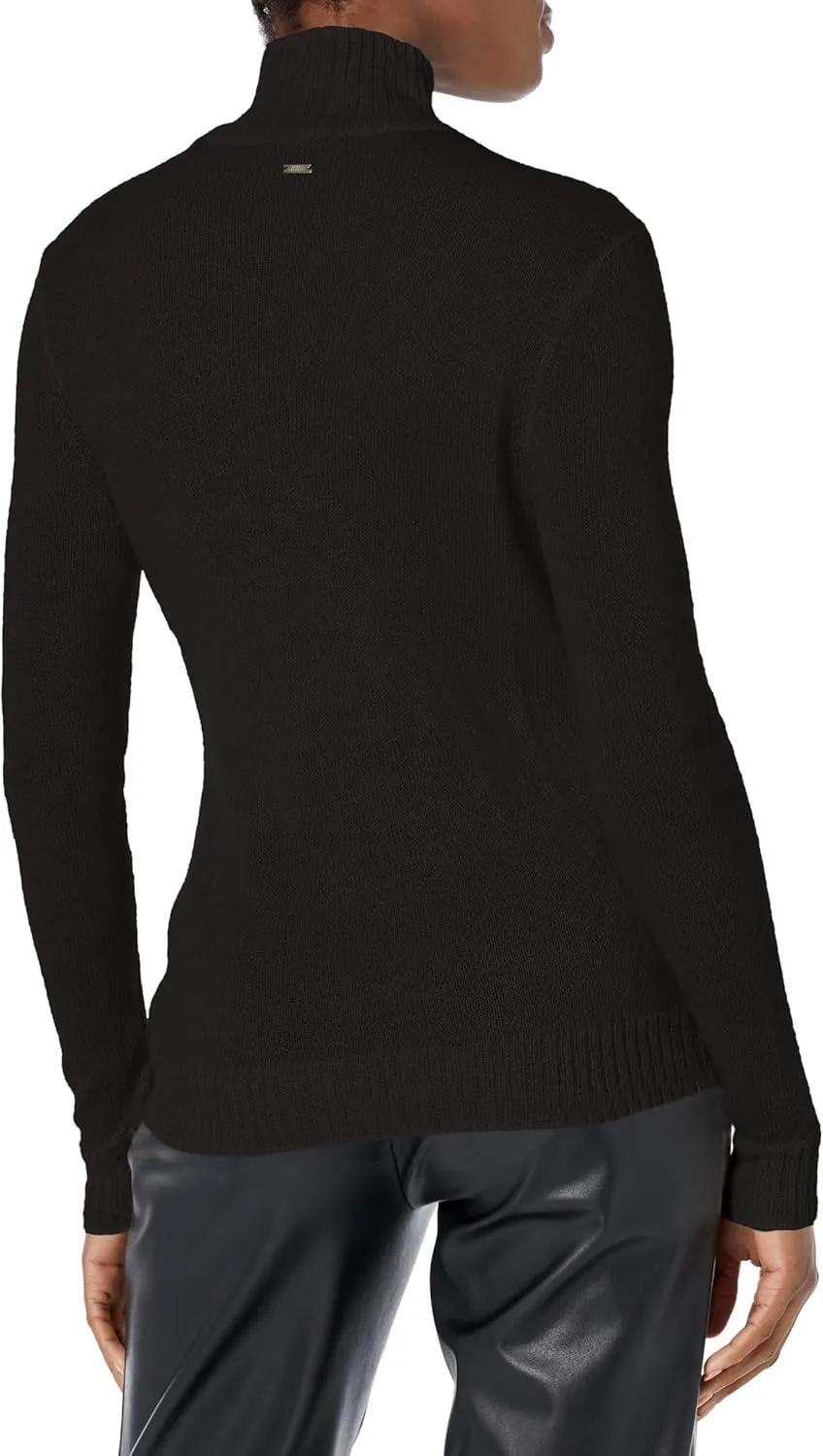 Armani Exchange Women's Wool Mohair Blend Knit Fitted Turtleneck