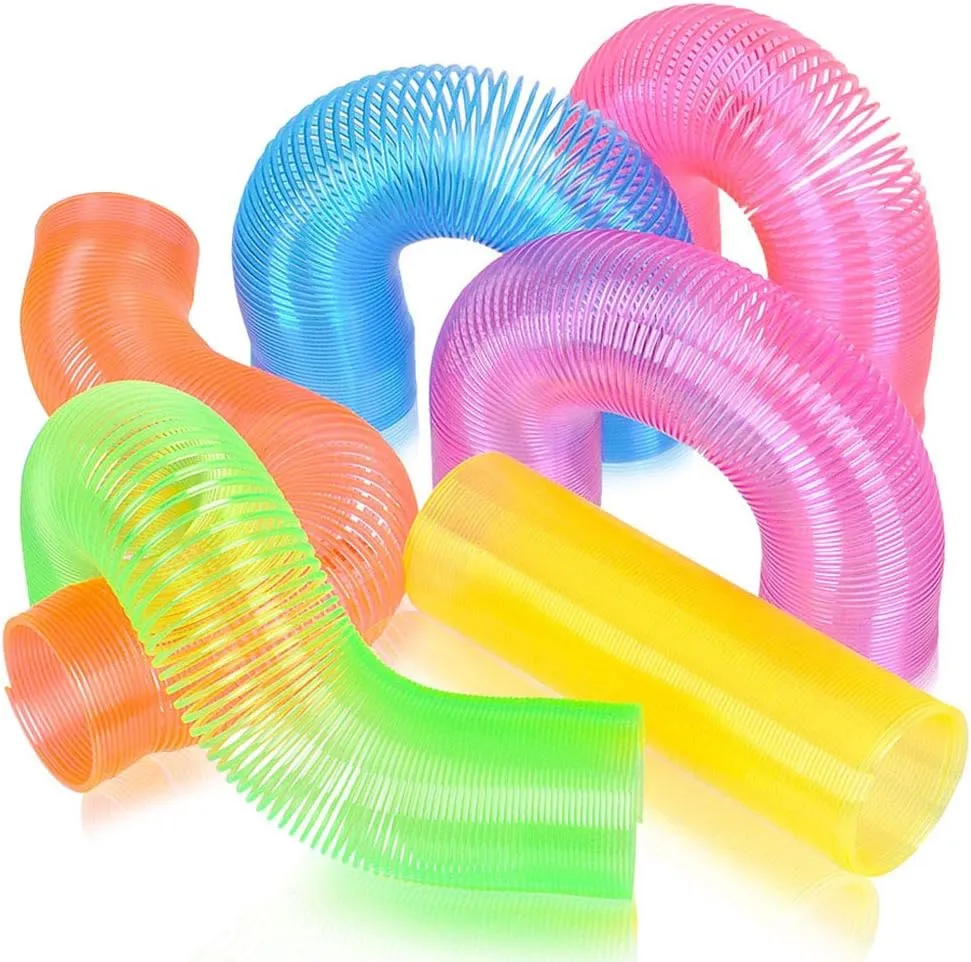 ArtCreativity Extra-Long Neon Mini Coil Springs- 12 Pack- 4 Inch Colorful Plastic Coil Spring Set- Fun Birthday Party Favors for Kids, Cute Prize, Goody Bag Fillers, Stocking Stuffers, Novelty Gift