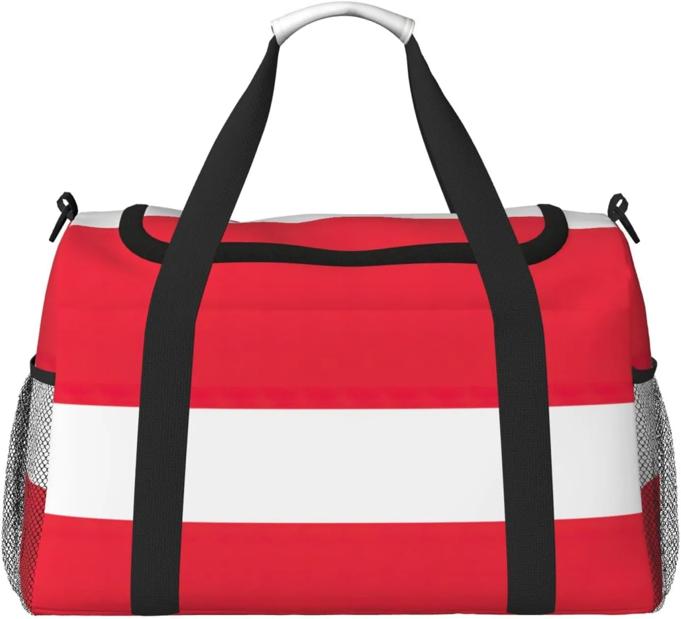 Austrian flag print Large Canvas Travel Duffel Bag Weekender Bags for Women Overnight Bag Carry On Tote Bag