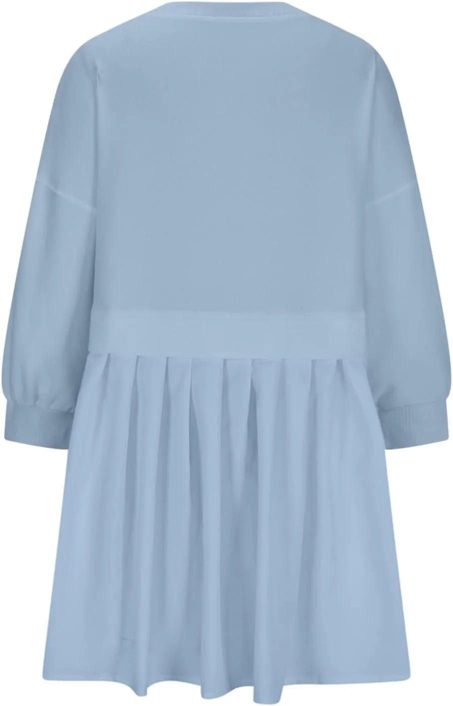 Babydoll Dresses Fall 2024 Long Sleeve Pleated A Line Swing Patchwork Lightweight Dress Crewneck Casual Mini Dresses