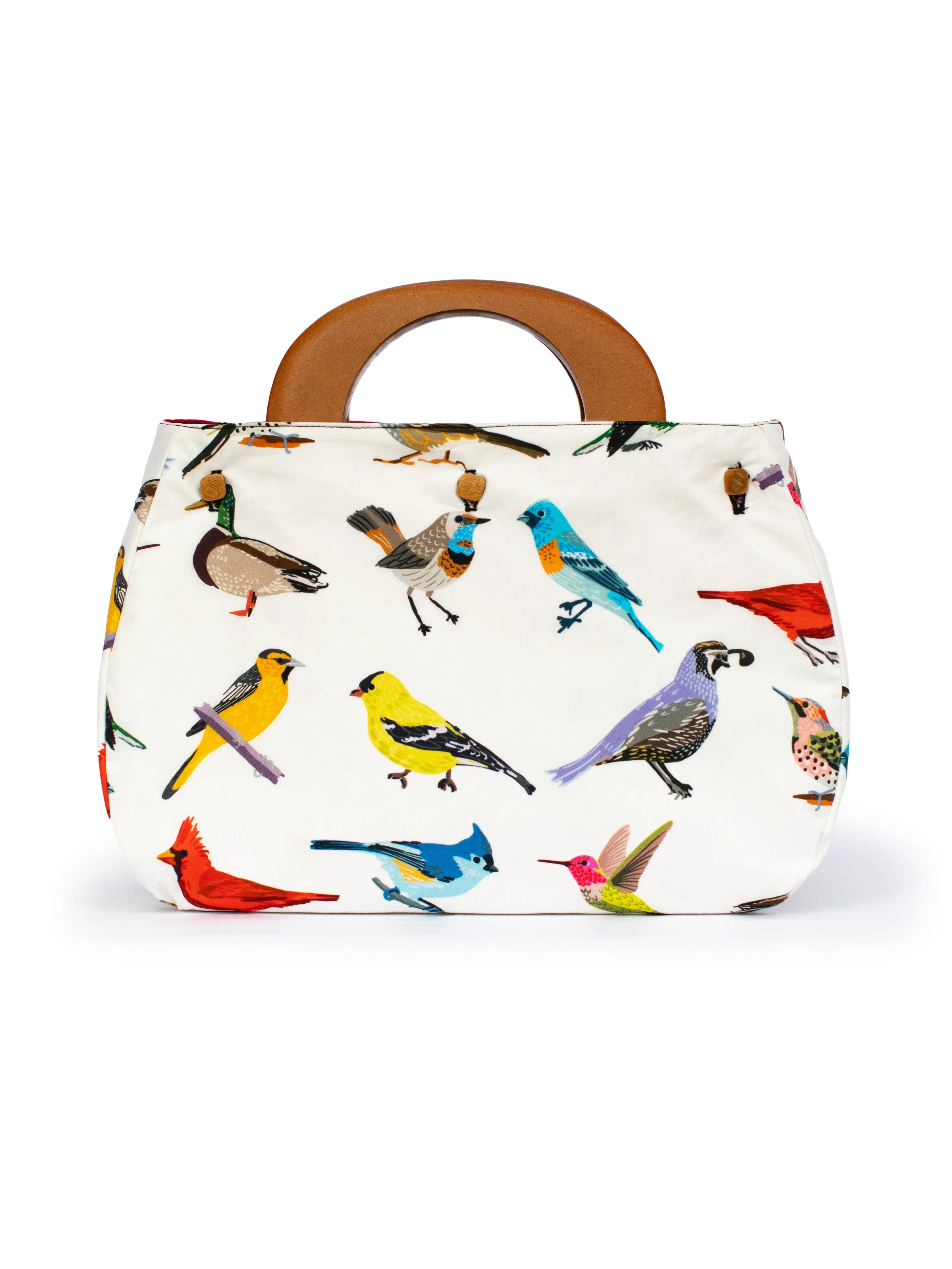 BAG COVER Birds & Solid Red