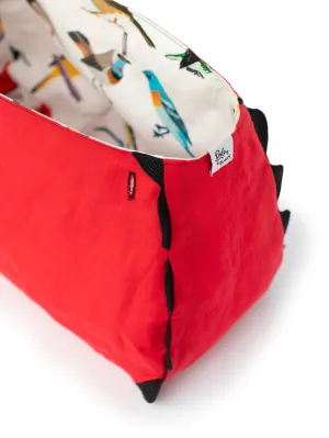 BAG COVER Birds & Solid Red