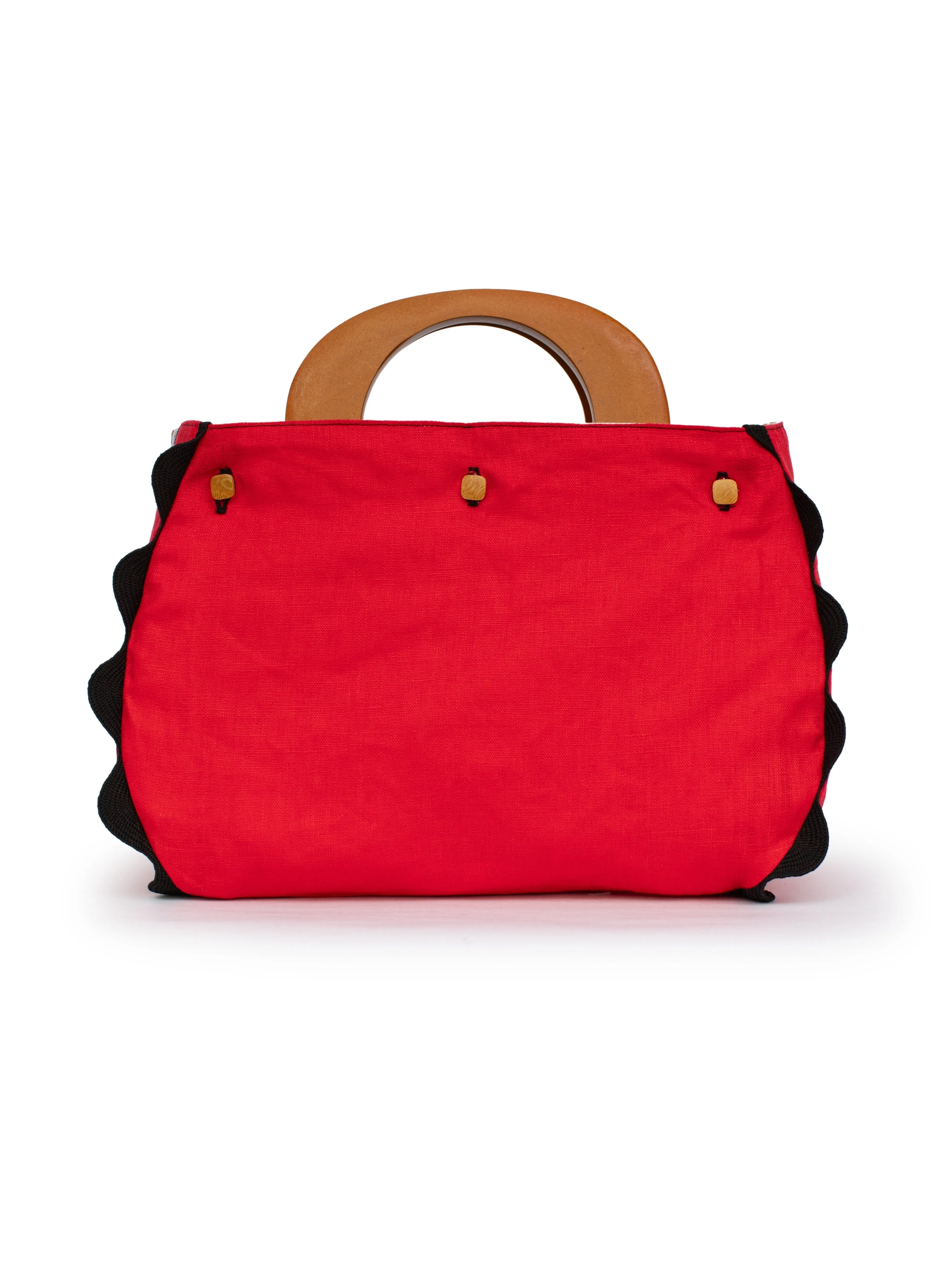 BAG COVER Birds & Solid Red