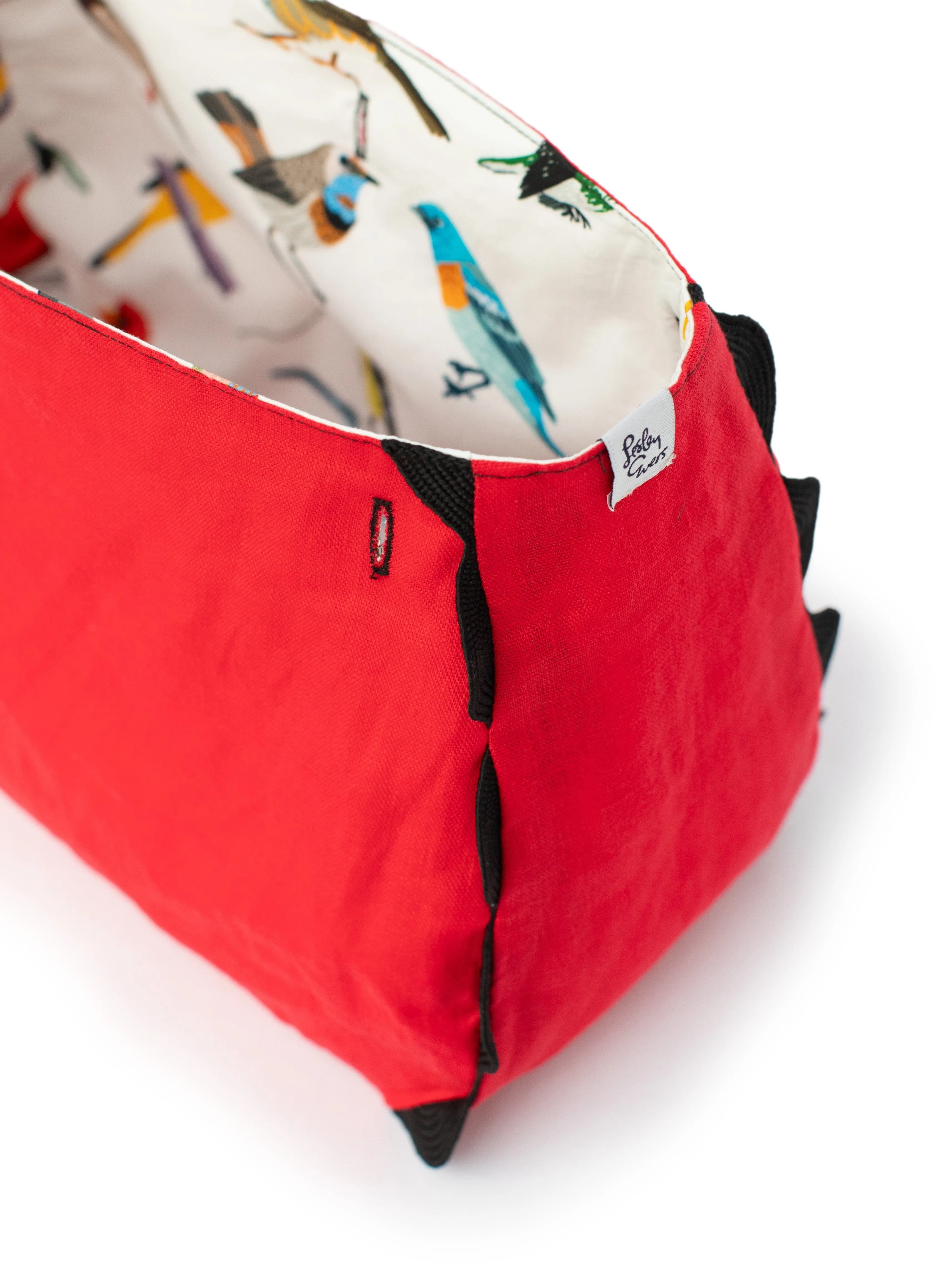 BAG COVER Birds & Solid Red