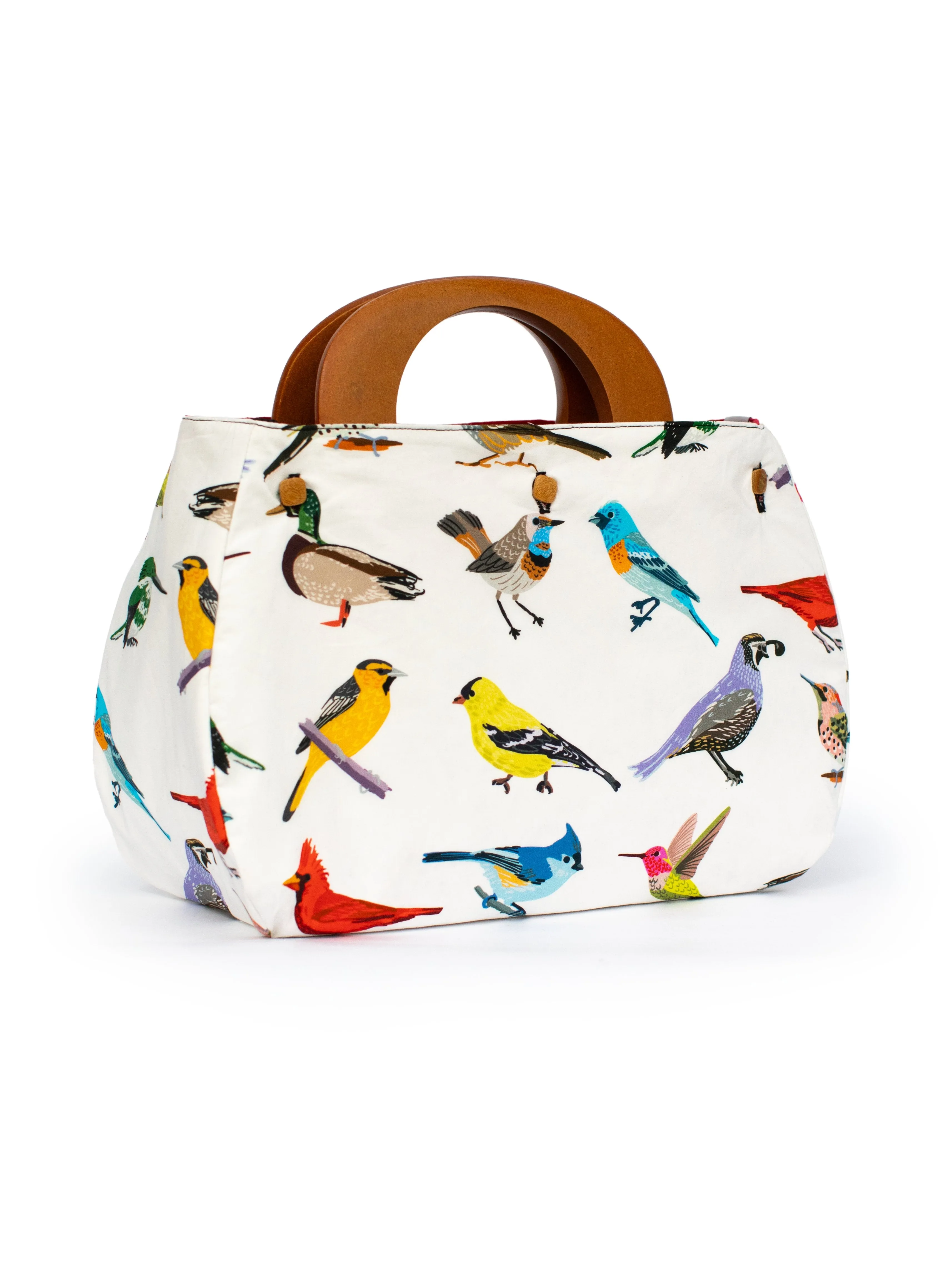 BAG COVER Birds & Solid Red