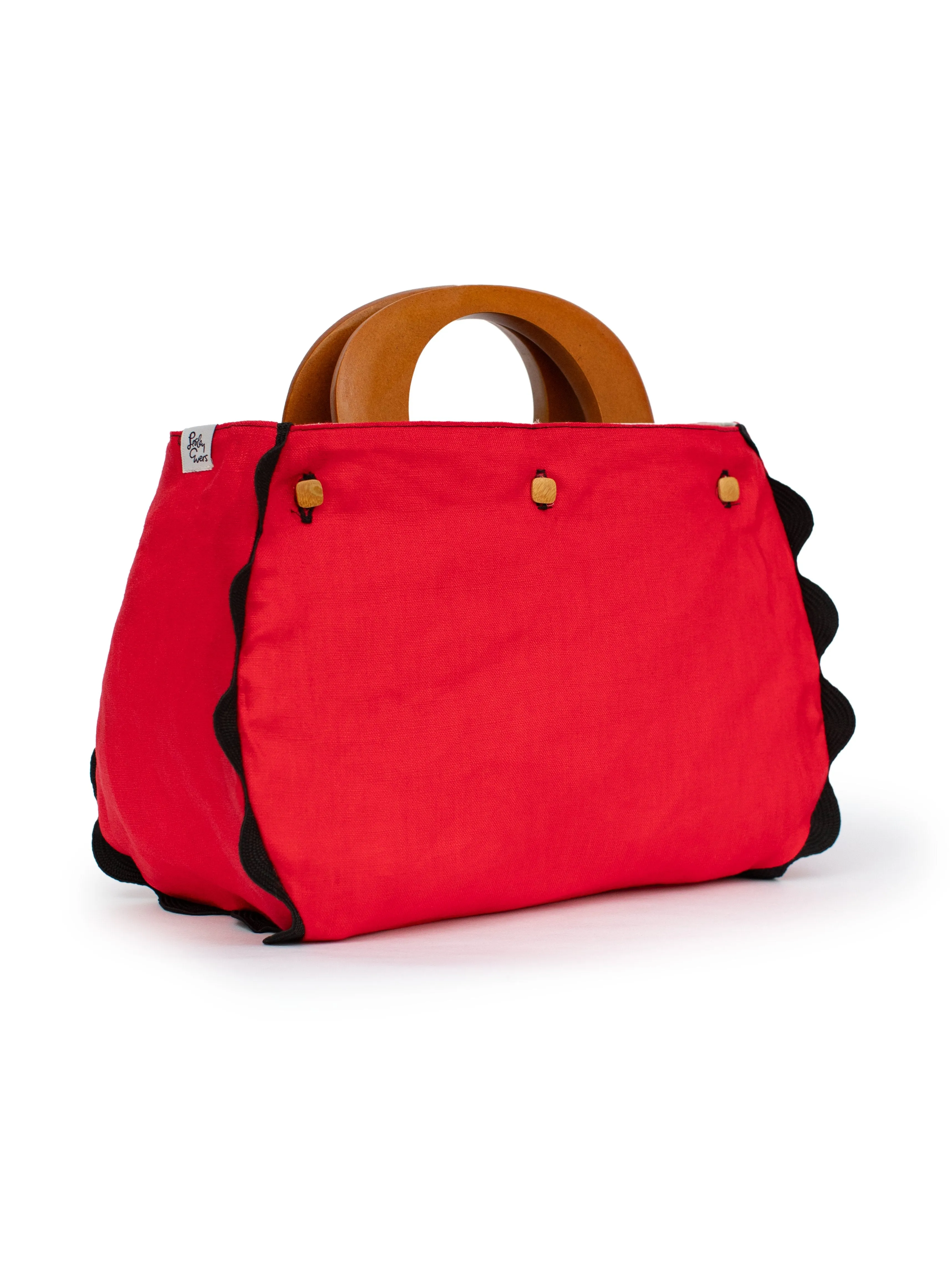 BAG COVER Birds & Solid Red