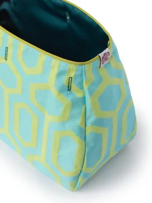 BAG COVER Mod Geo Blue Green & Teal Satin